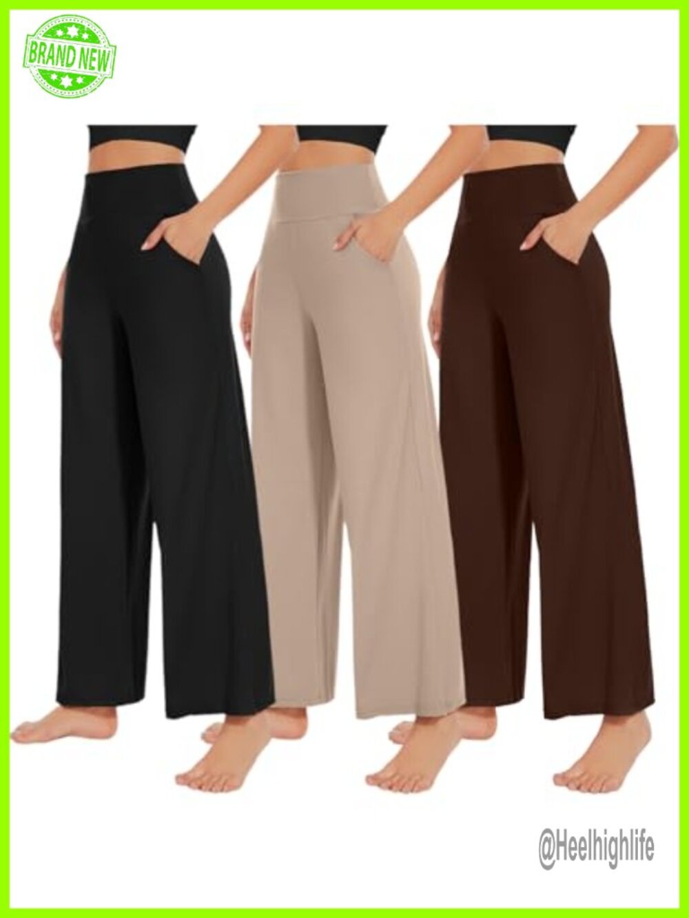 Wide Leg Pants with Pockets High Waist Loose Sweatpants Lounge Yoga Palazzo